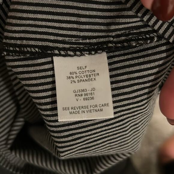 Gypsies & Moondust Off the Shoulder Striped Black and White Embroidered Top XL - Picture 3 of 9